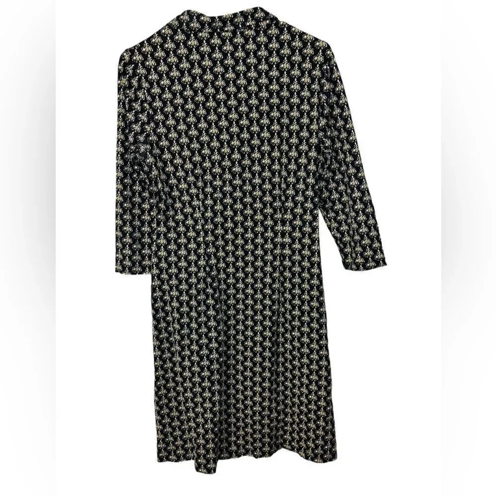 J. McLaughlin Black Yellow Multi-Color Pineapple Damask Dress Size Small S - Picture 2 of 6